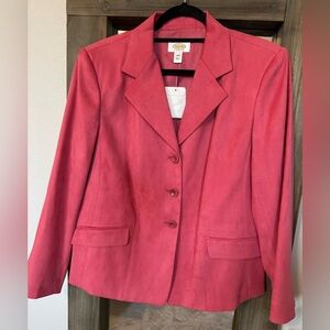 Talbots Rose-Colored Blazer with Notched Lapels and Tailored Cut